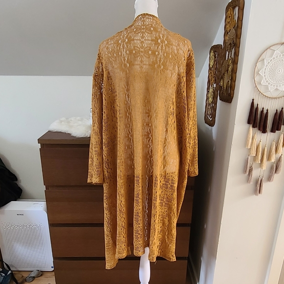 Maurices Lace mustard kimono - Picture 6 of 7